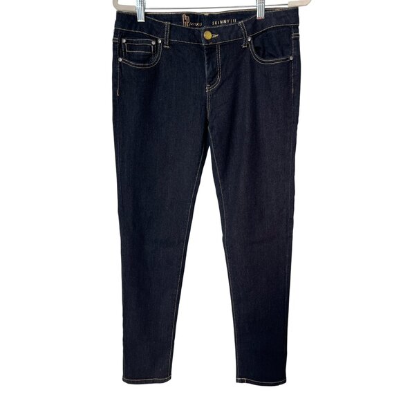 CP Jeans Skinny Denim Jeans Womens 11 Slim Blue Cotton Blend Dark Wash Retro Y2K - Picture 1 of 6